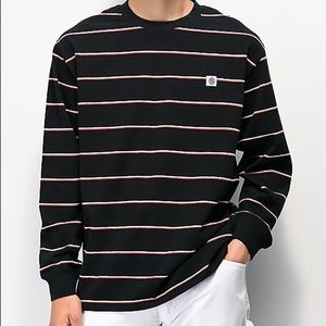Ninth Hall Black Striped Skater Sweatshirt